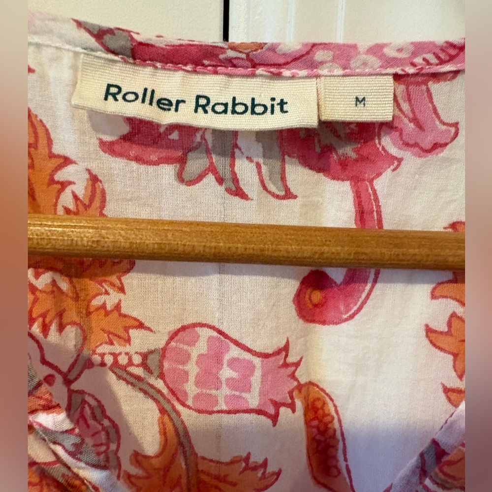 Roller Rabbit Amanda Block Print Tunic Top - Picture 6 of 10